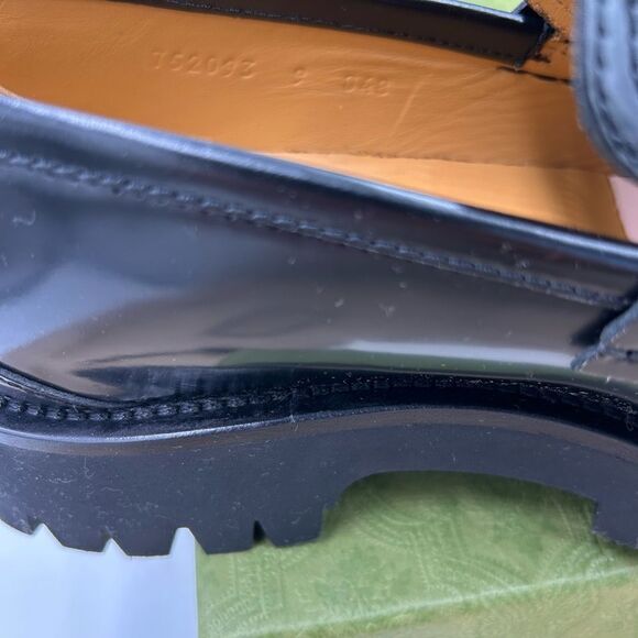 Men’s Gucci interlocking GG lug sole loafers size 9, made in Italy - Picture 8 of 9